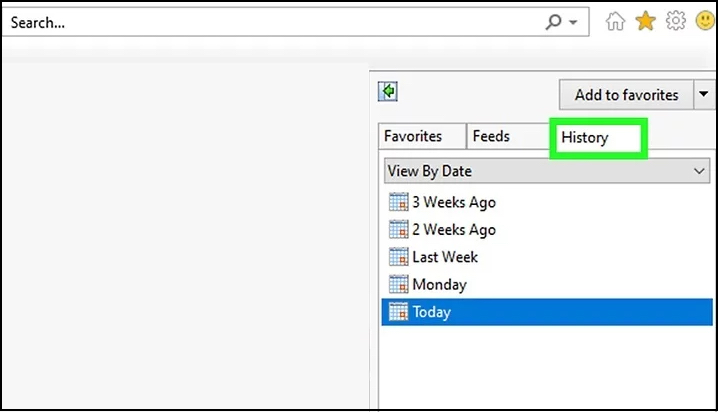 view browsing history in ie browser