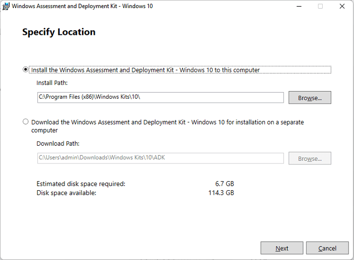 Windows assessment and deployment kit