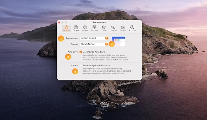 check Sketch autosave settings on Mac