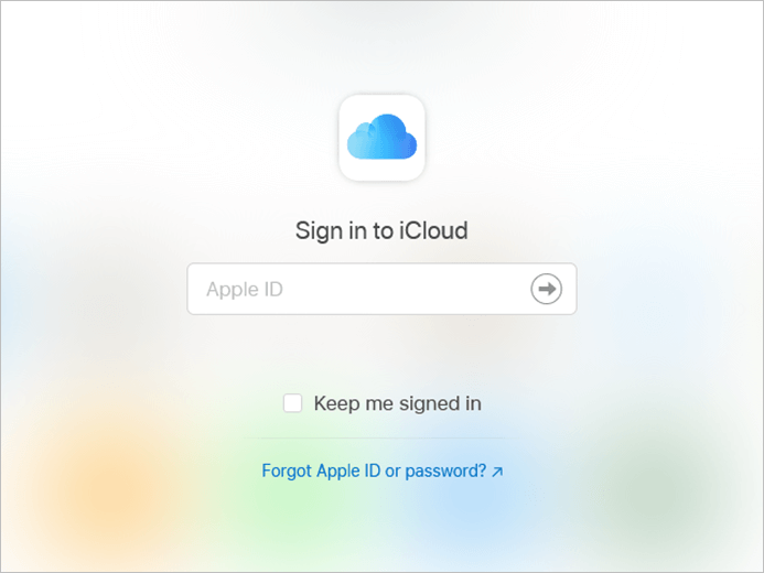 sign in to icloud