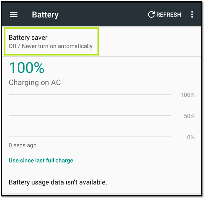 battery saver