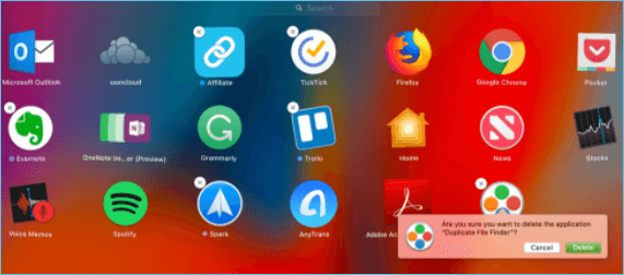 delete apps from launchpad