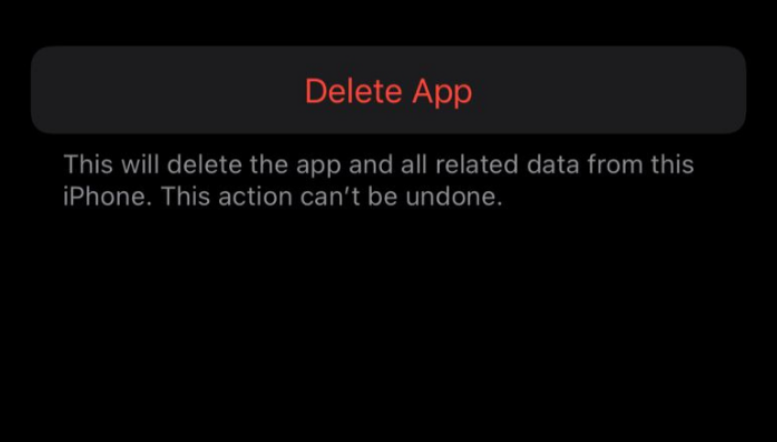 delete app