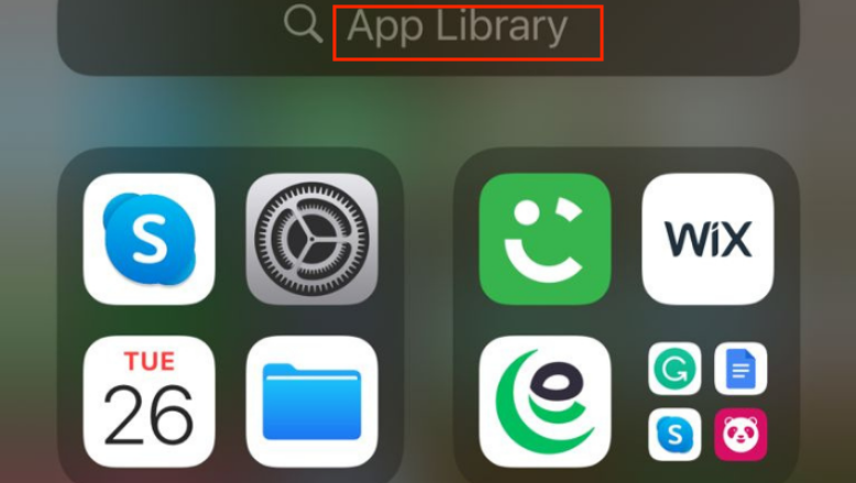 go to app library