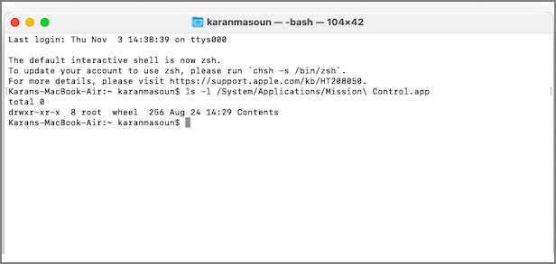 use the Terminal to fix Zsh permission denied