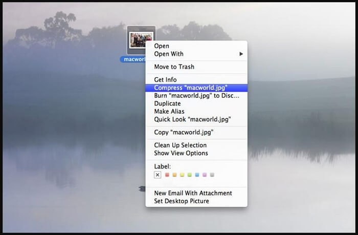 compressing files in mac