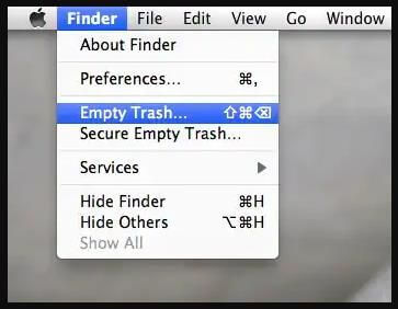 empty trash option