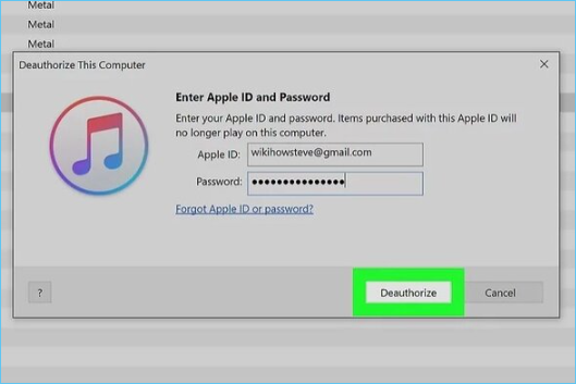  enter apple id and password