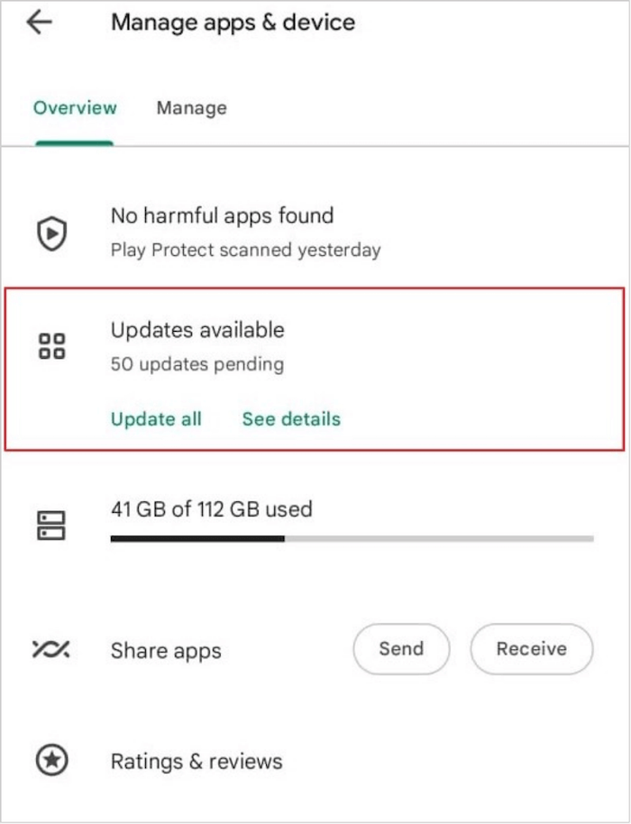 check available app updates