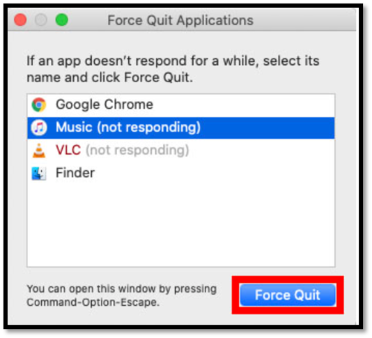 how to force quit frozen applications