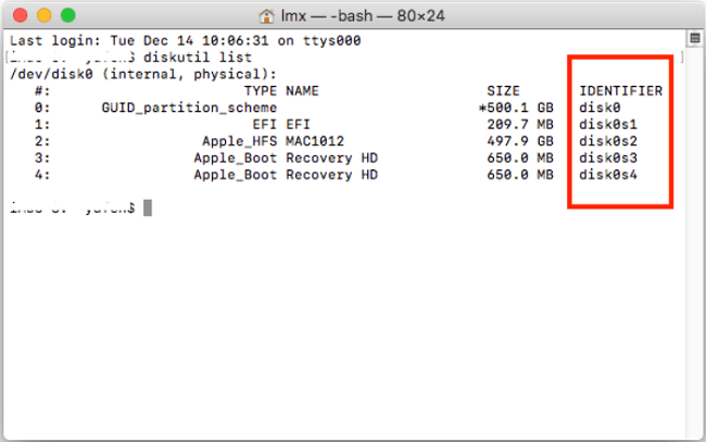 FSCK identifier