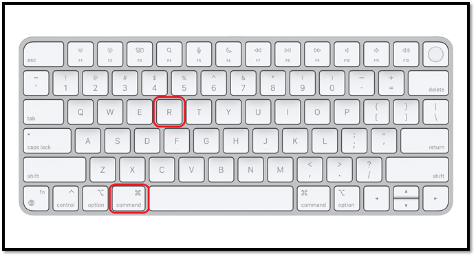hold command and r keys