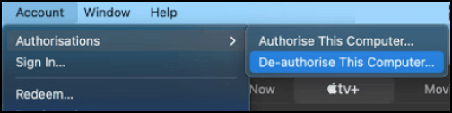 deautorise this computer on Mac