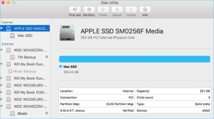 disk utility feature