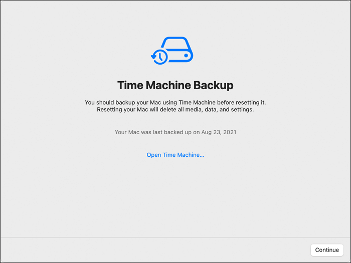 backup with time machine