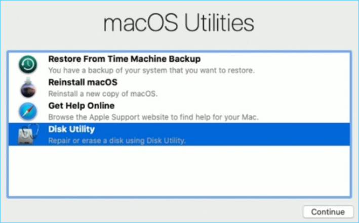 macOS tilities window