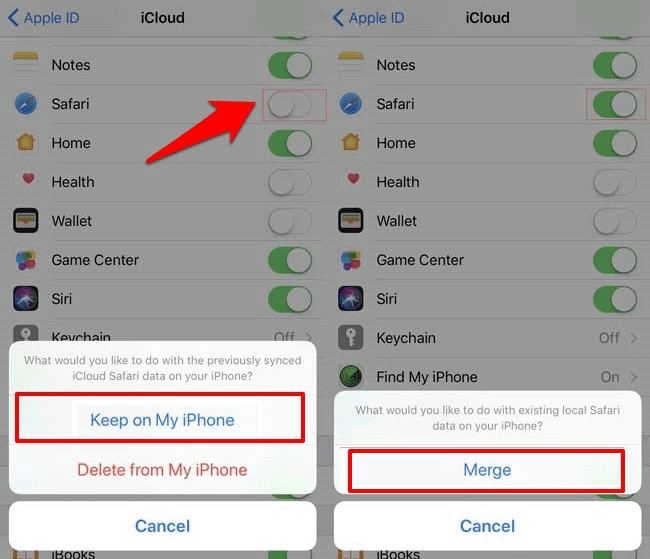 Recover deleted Safari history with iCloud