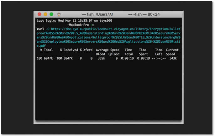 Open Terminal on your macOS