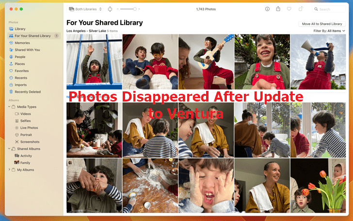 missing photos after macOS Ventura update