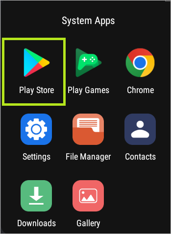 open the google play store