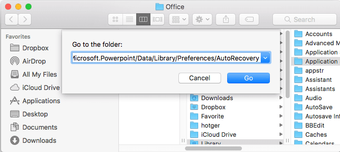 recover unsaved powerpoint mac from autorecover location