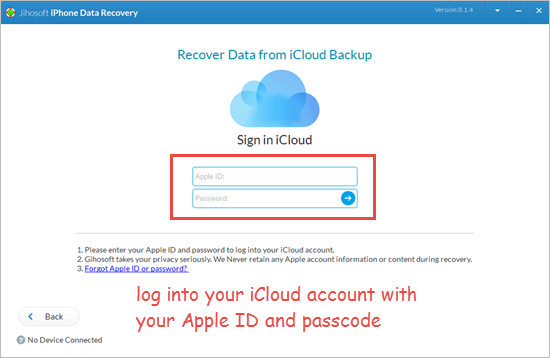 log into your icloud account