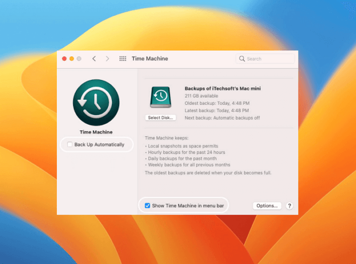 Recover Deleted Files on macOS Ventura from Time Machine