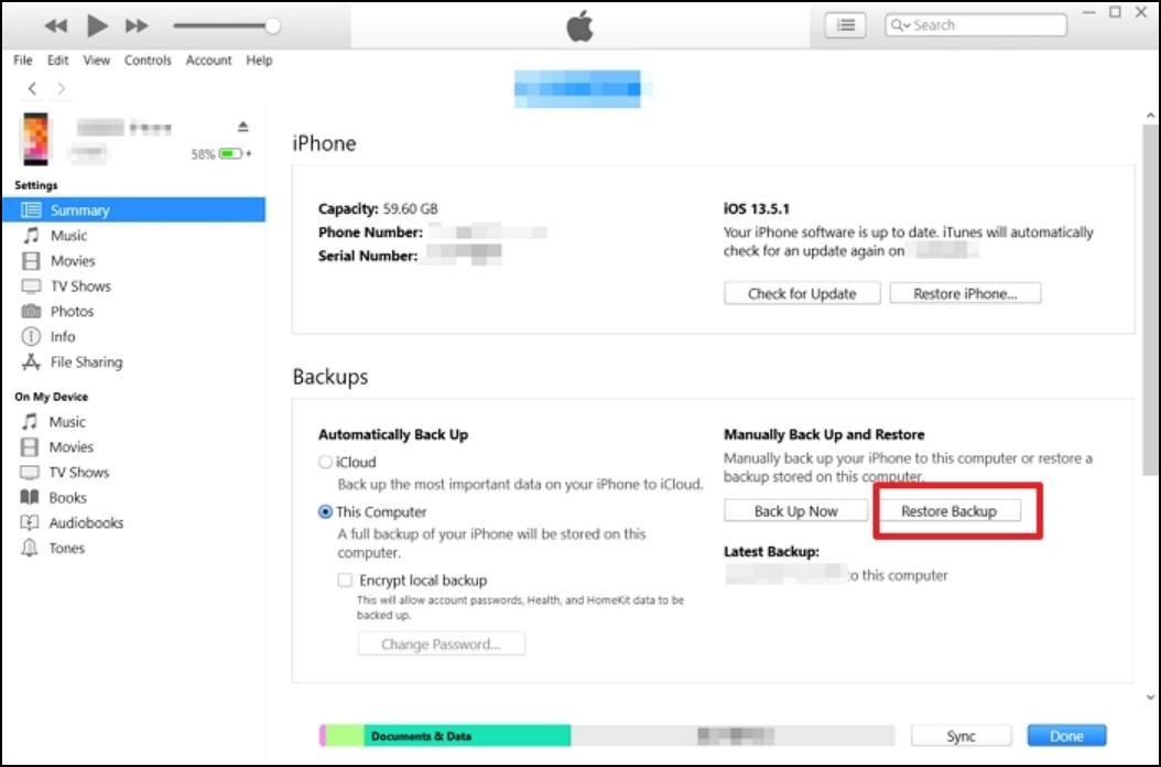 recover deleted photos from photo vault via itunes backup