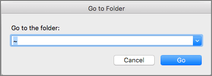 type in ~ and click go to open the folders