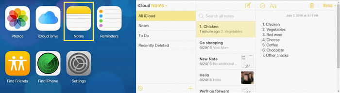 recover notes on Mac from icloud