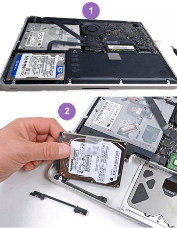 Remove Mac hard drive from dead MacBook