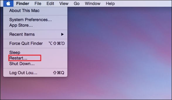 restart your Mac under the Apple menu