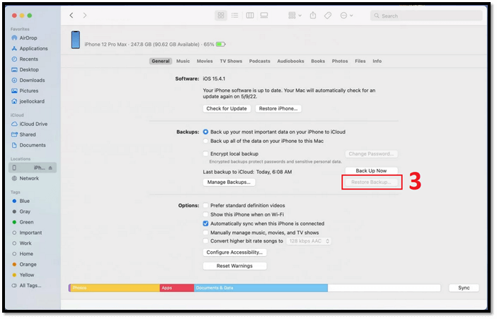 Restore Backups