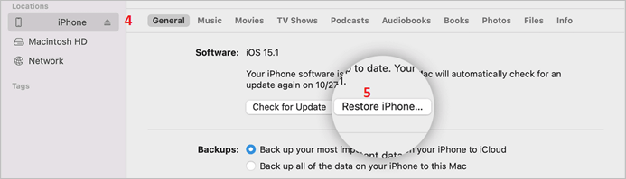 restore iphone