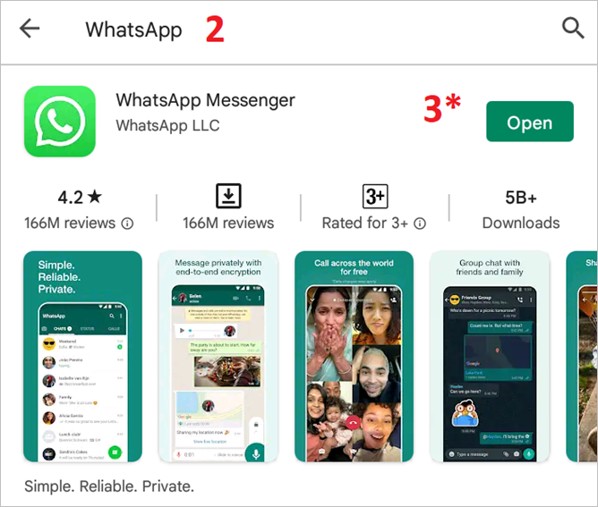 search whatsapp