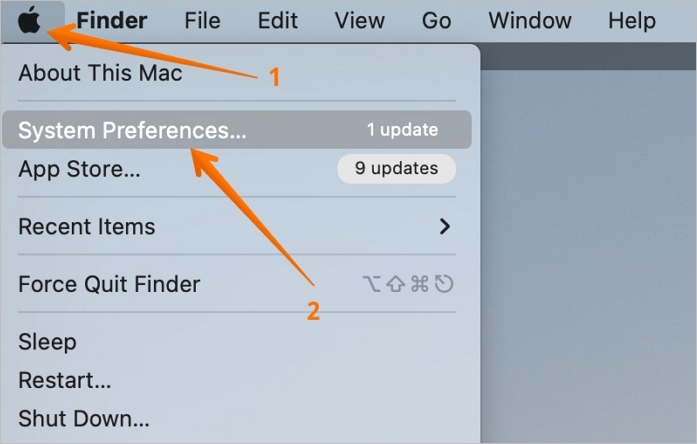 click system preferences to find Time Machine