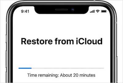 Restore from iCloud
