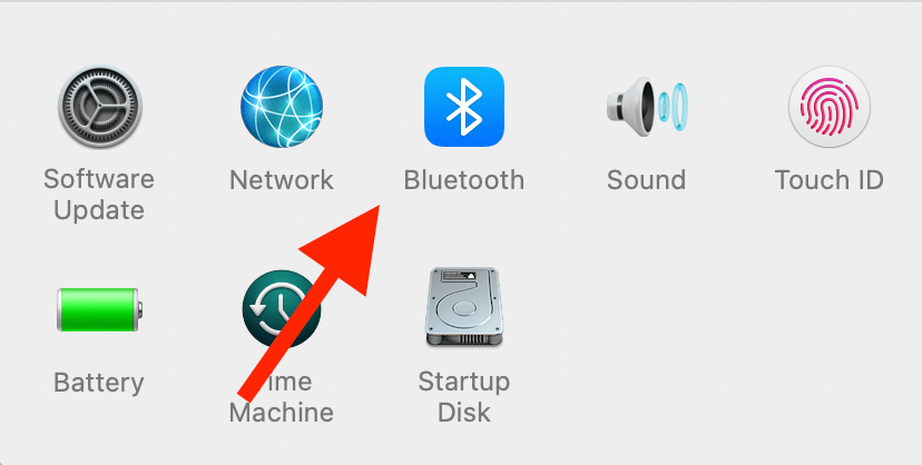 click Bluetooth icon