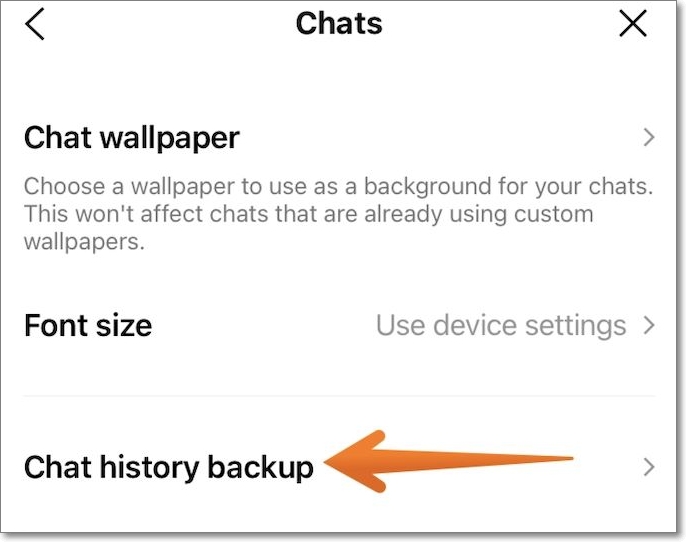 chat history backup