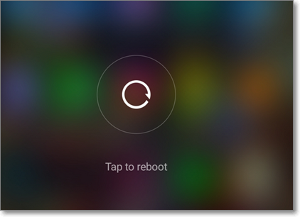tap reboot or restart