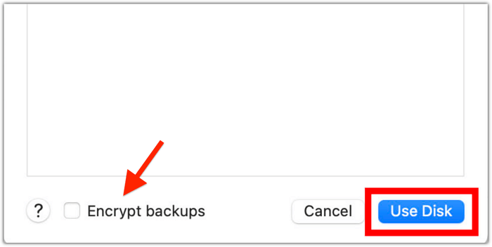 encrypt Mac backups