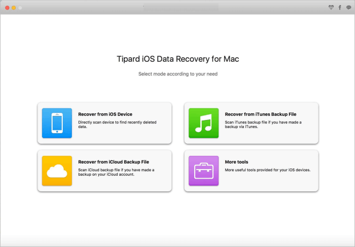 Tipard iOS Data Recovery for Mac