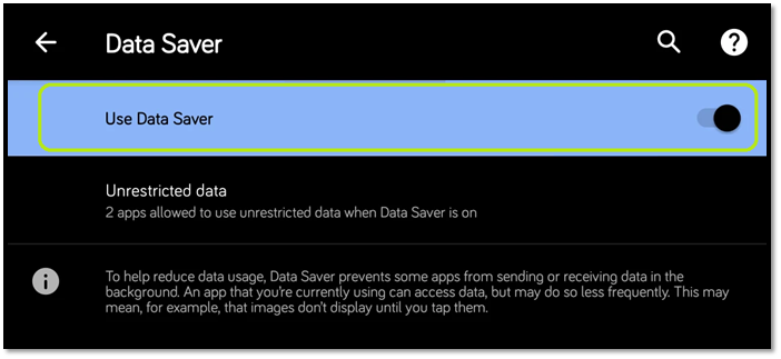 use data saver