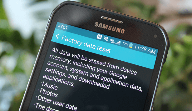 Android factory reset and data loss trouble.