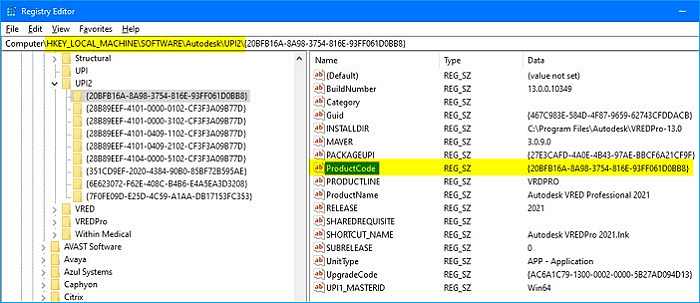 Autodesk Key Registry Method