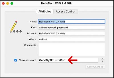 enable the show password option 
