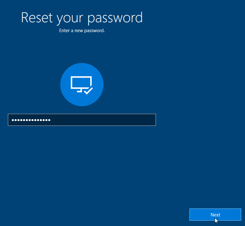 reset lost windows password