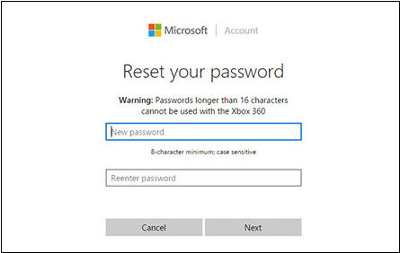 reset your microsoft account password