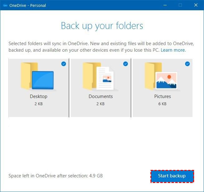 onedrive file backup