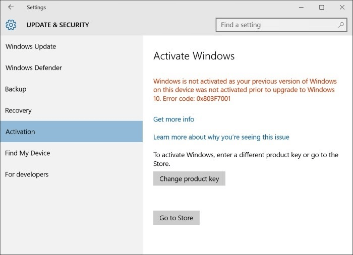 Get Windows 10 Pro update access.